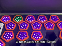 智能足球训练系统的实际应用 智能足球训练系统由智能标志桶、智能组件和主机组成，