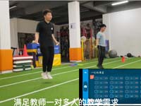 智能跳绳群体化训练的日常应用 智能跳绳可以一键开启50人实时同步训练，满足教师一对多人的数学需求，